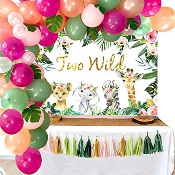 Two Wild Birthday Photo Backdrop - Picture 2 of 5